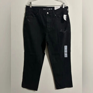 NWT Old  Navy Black Slouchy Straight Jeans